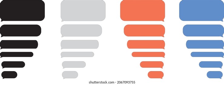 Textnachrichten. Smartphone, realistische Vektorgrafik
