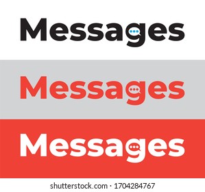 Icono de mensajero de texto, logotipo de mensajero, diseño de mensajero de texto, ilustración moderna de Idea y Vector de conceptos Ilustración gráfica de información empresarial con icono, flecha,mundo