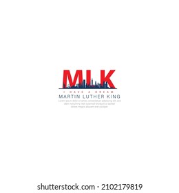 TEXT OF MLK DAY VECTOR ILLUSTRATION.