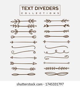 Text modern dividers design collection