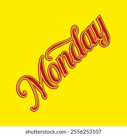 text monday in yellow backgroun