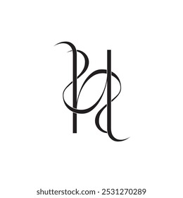Text monogram company concept logo