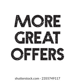 texto Más grandes ofertas, ilustración vectorial