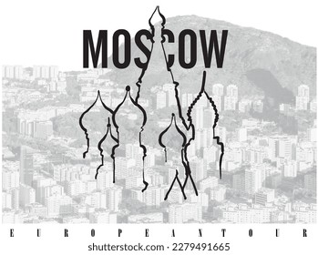 text and moscow print pattern suitable for textile white background