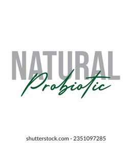 texto Probiótico natural, ilustración vectorial