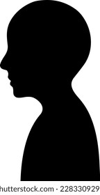Text neck isolated vector silhouette.