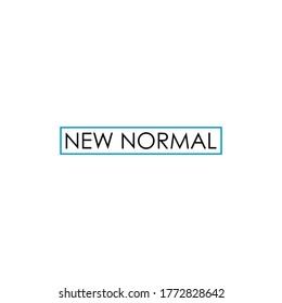 text new normal design vector