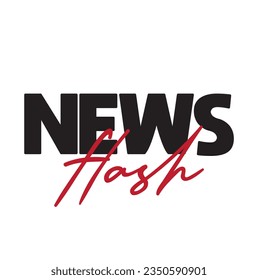 text News Flash, vector illustration