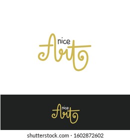 text of NICE ART for logo or t-shirt design