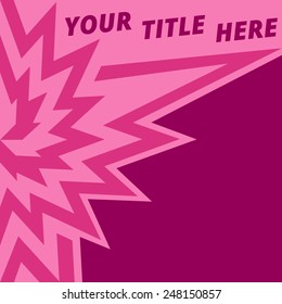 Text notice background with flower symbol