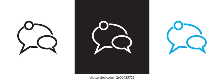 Text notification icon. Vector for websites, mobile interfaces, presentations, and visual branding. Vector illustration. isolated on white and black background. EPS 10