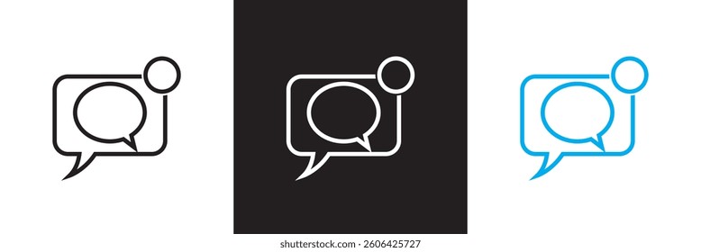 Text notification icon. Vector for websites, mobile interfaces, presentations, and visual branding. Vector illustration. isolated on white and black background. EPS 10