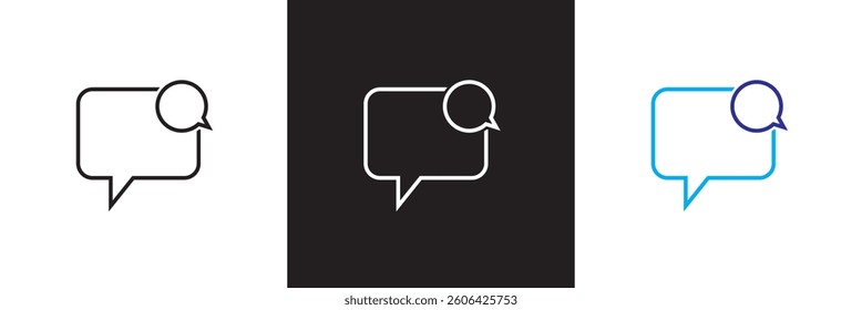 Text notification icon. Vector for websites, mobile interfaces, presentations, and visual branding. Vector illustration. isolated on white and black background. EPS 10