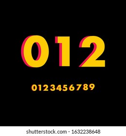 text number effect. modern typographic style.