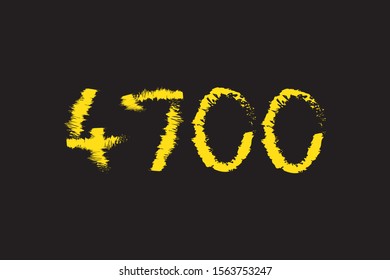 text number 
four thousand seven hundred vector art