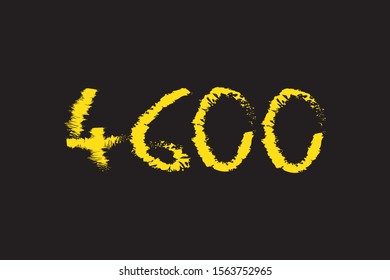 text number 
four thousand six hundred vector art