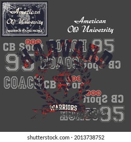 text and number  old School  style t-shirt   design - Vector graphic, typographic poster, vintage, label, badge, logo, icon or background