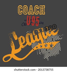 T-Shirt im Stil der Schule   Design - Vektorgrafik, typografisches Poster, Vintage, Etikett, Abzeichen, Logo, Symbol oder Hintergrund