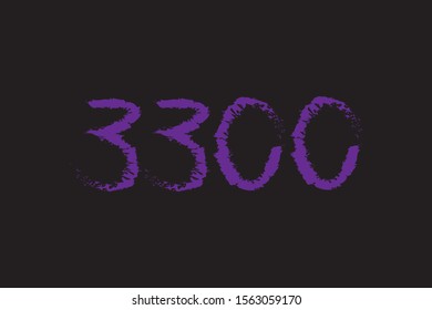text number 
three thousand three hundred vector art
