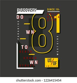 text with number typography design tees and other use