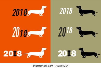text of numbers 2018. Symbol of new year 2018. isolated on a background