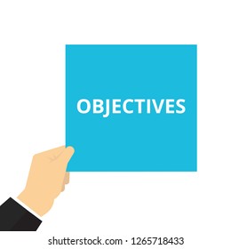 text Objectives. Vector illustration
