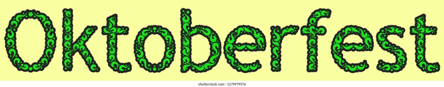 Сalligraphic text Oktoberfest