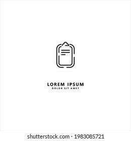 Text on clipboard related outline icons. Elements for mobile concept and web apps. Thin line vector icons for website design and development, app development.