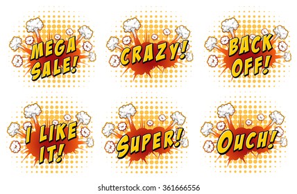 Text über Wolkenexplosionen, Illustration