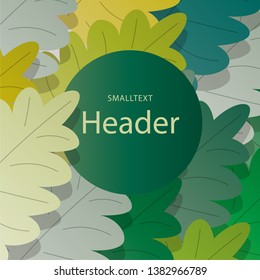 the text on the die in the pattern of multi-colored oak leaves — Trendy vector illustration
