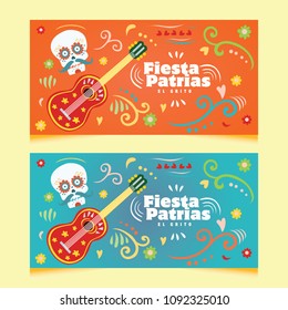 The Text On Image Means: Patriotic Holidays. Banner Cute For Mexican Festival