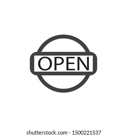 TEXT OPEN VECTOR TEMPLATE ICON