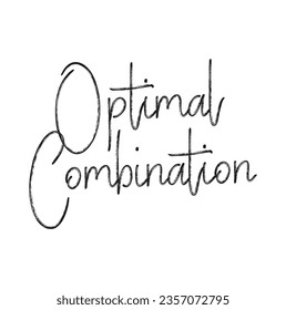 text Optimal Combination, vector illustration