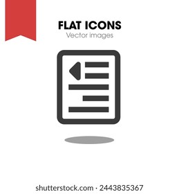 Text Oudent. Glyph Icon in White and Black Version.
