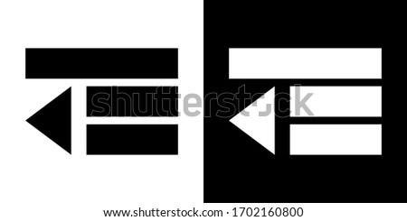 Text Oudent. Glyph Icon in White and Black Version.