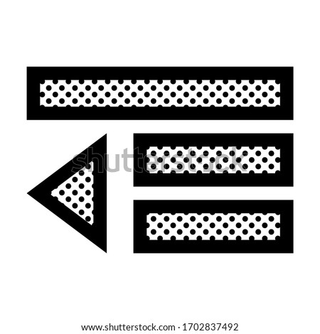 Text Oudent. Icon Filled with Dots.