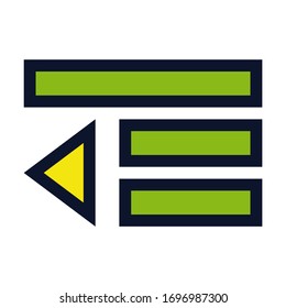 Text Oudent. Simple Vector Color Icon.