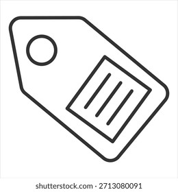 Icono de contorno de texto Ilustración vectorial