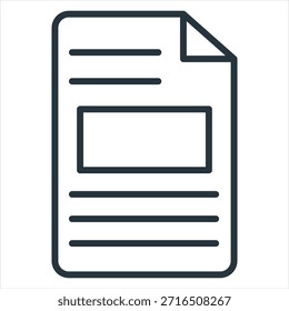 Text Outline Icon Vector Illustration
