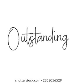 text Outstanding ,vector design illustration