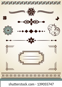 Text and page divider, decorations, frame and borders