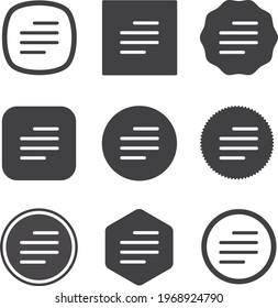 text paragraph icon . web icon set . icons collection. Simple vector illustration.