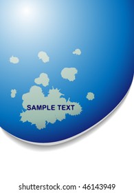Text pattern with blue gradient and shadow