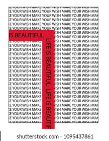 text pattern red line slogan art vector 