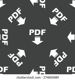Text PDF with arrow repeated on grey background