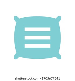 Text pillow logo icon design template elements, vector illustration