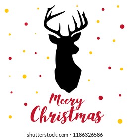 text polka profit red gold raindeer merry christmas baby girl illustration art vector 