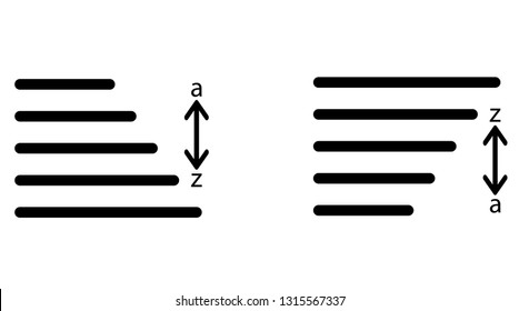 text positions icon. Text edit icon set. alignment-page, text formatting sign vector