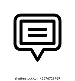 Text post. Editable stroke vector icon.