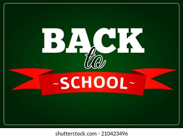 Text poster in american retro style. Back to school. Badge. Designed text. Vector illustration.